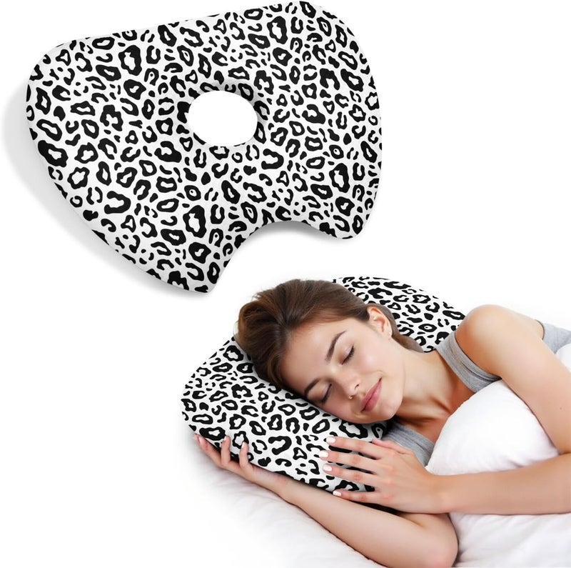 BVOKQUC Ear Piercing Pillow for Side Sleepers Pillows with Holes for Ear Pain,Donut Pillow for Ear Side Sleeping Pillow for Adults CNH Ear Pain Relief Pressure Sores Ear Pillow with Hole in Center - Image 1